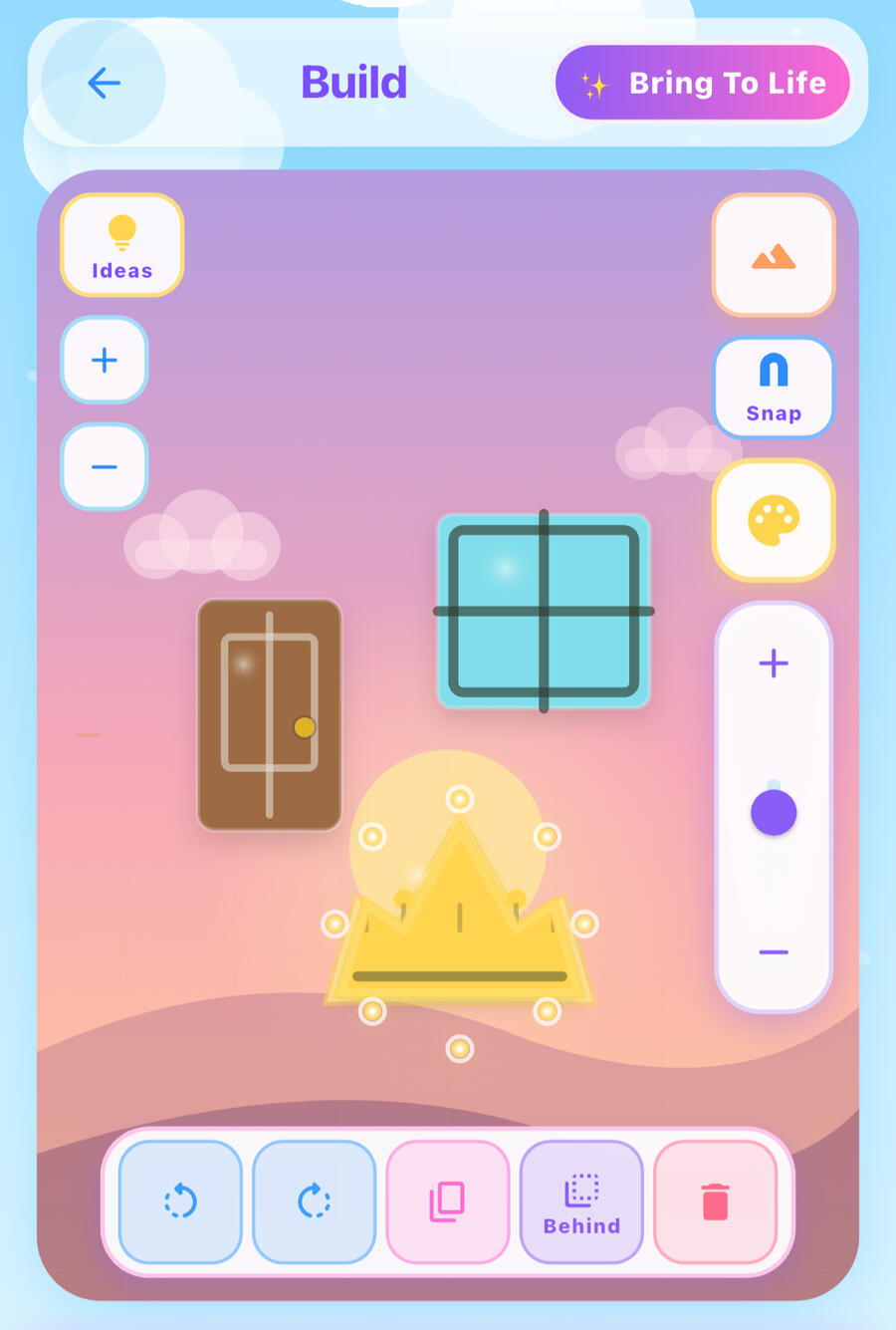 Decorating a creation in TinkSnap