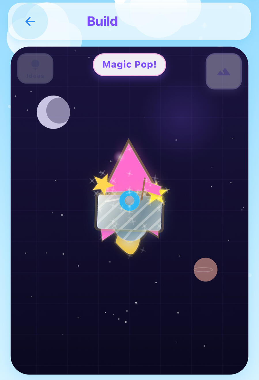 A finished TinkSnap creation coming to life